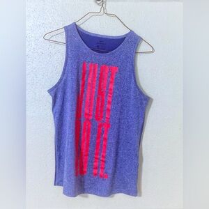 Nike just do it purple Tank Top with Red Print